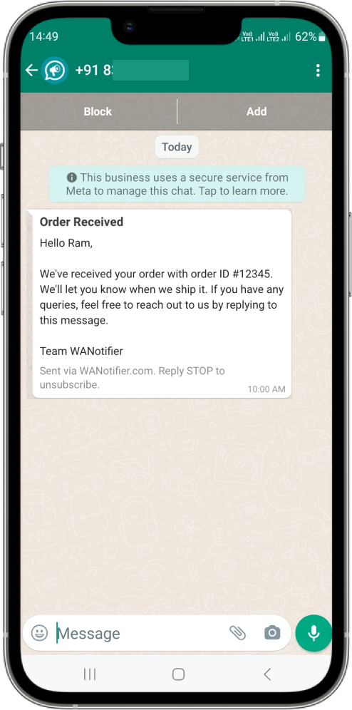 WhatsApp Notifications for WooCommerce Orders